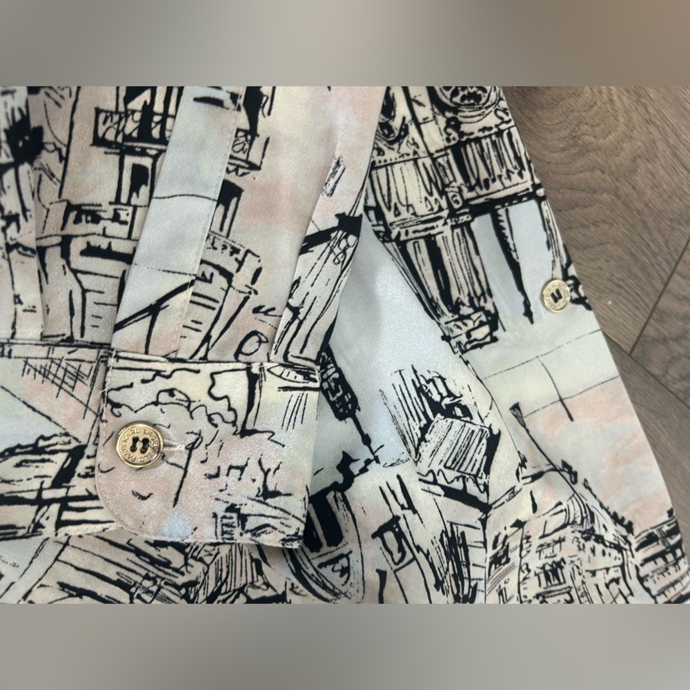 Karl Lagerfeld Paris Blouse with Gold Accents - Picture 6 of 6